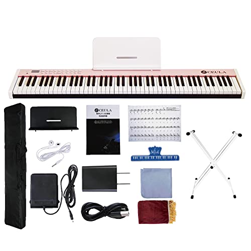 Amazon | CEULA 電子ピアノ 88鍵盤 スタンド付き キーボード 10mm